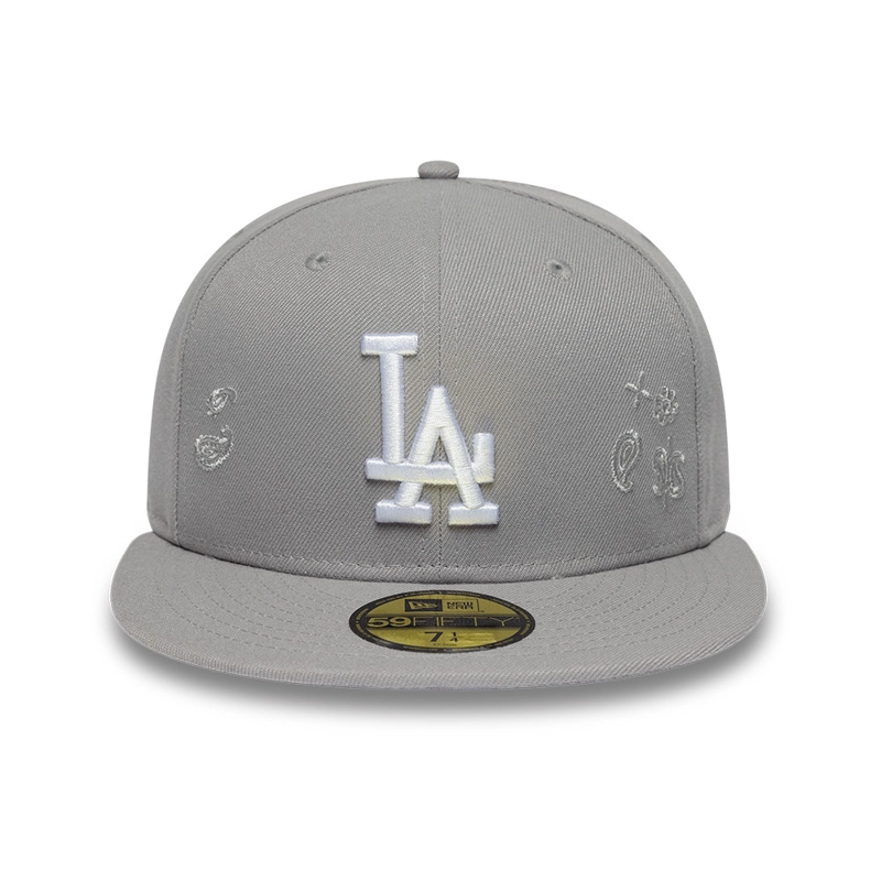 GORRA 59FIFTY MLB LOS ANGELES DODGERS PAISLEY EMBROIDERY GRIS - 2
