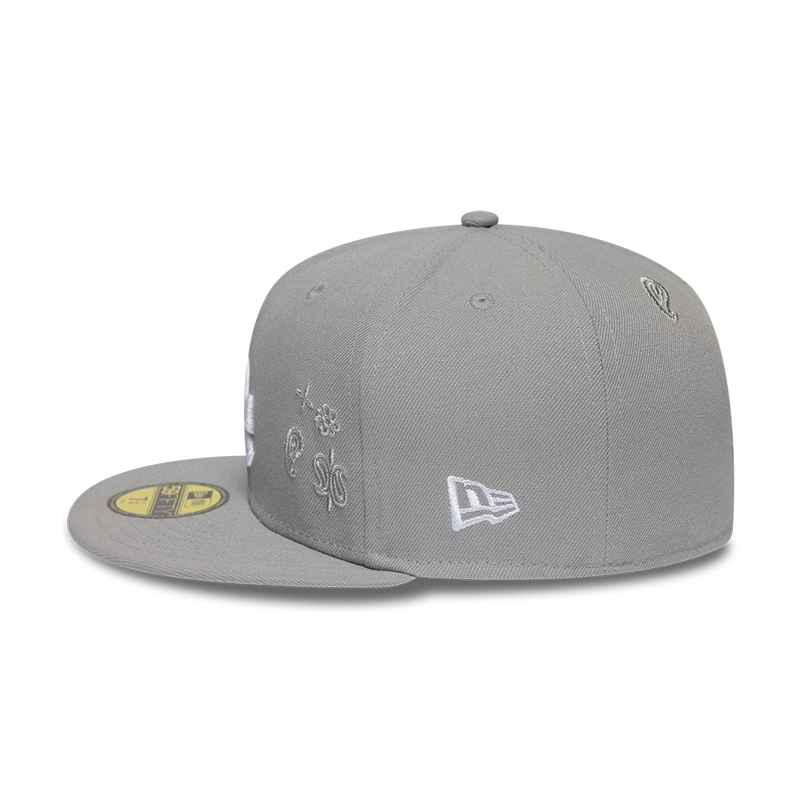 GORRA 59FIFTY MLB LOS ANGELES DODGERS PAISLEY EMBROIDERY GRIS - 4