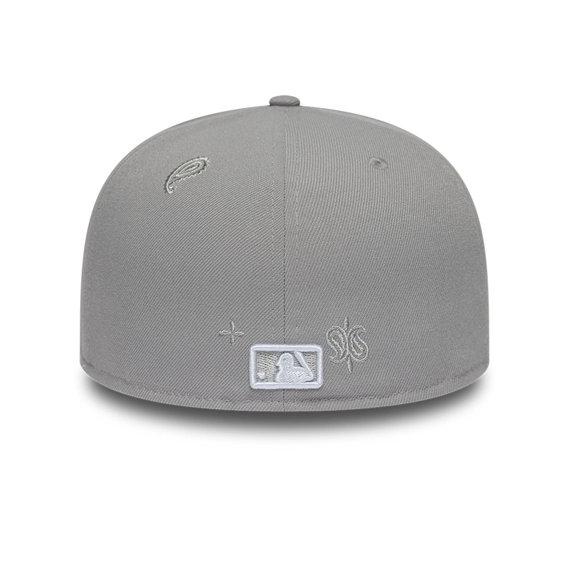 GORRA 59FIFTY MLB LOS ANGELES DODGERS PAISLEY EMBROIDERY GRIS - 6