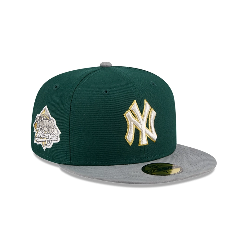 GORRA 59FIFTY MLB NEW YORK YANKEES GREEN STORM VERDE - 1