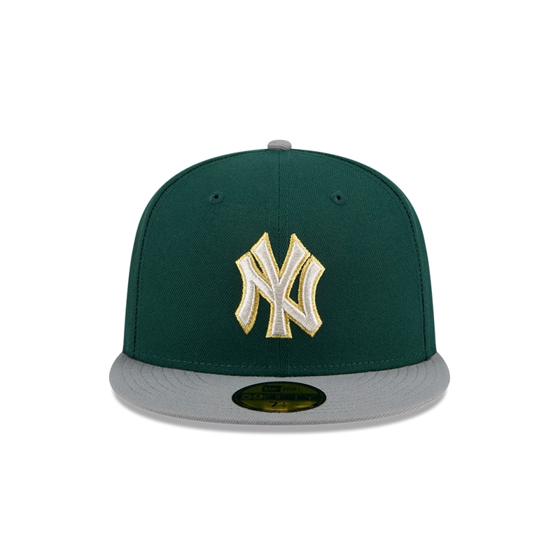 GORRA 59FIFTY MLB NEW YORK YANKEES GREEN STORM VERDE - 3