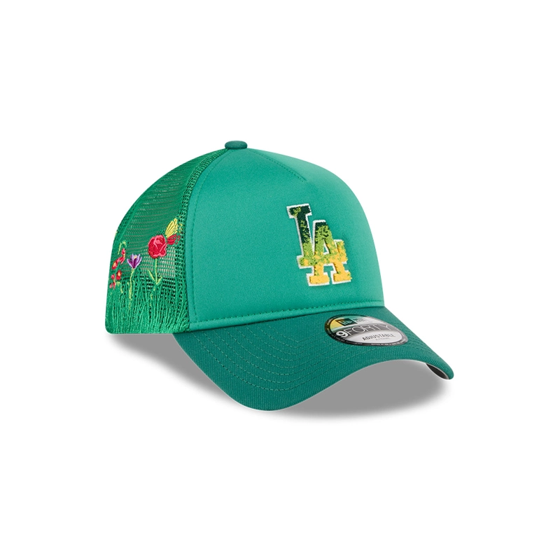 GORRA 9FORTY AF MLB LA DODGERS GRADIENT LOGO FLORAL VERDE - 2