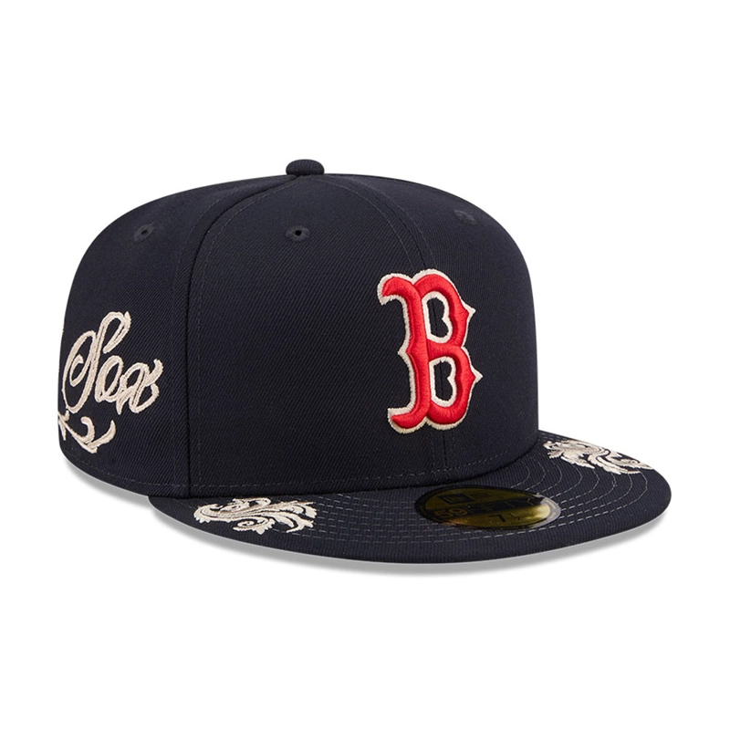 GORRA 59FIFTY MLB BOSTON RED SOX WORDMARK AZUL M. - 1