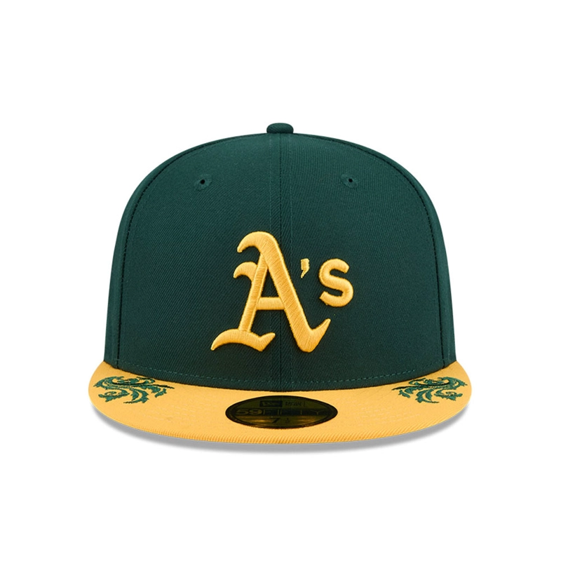 GORRA 59FIFTY MLB OAKLAND ATHLETICS WORDMARK VERDE - 3