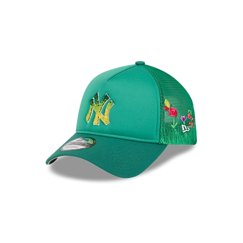 GORRA 9FORTY AF MLB NY YANKEES GRADIENT LOGO FLORAL VERDE - 1