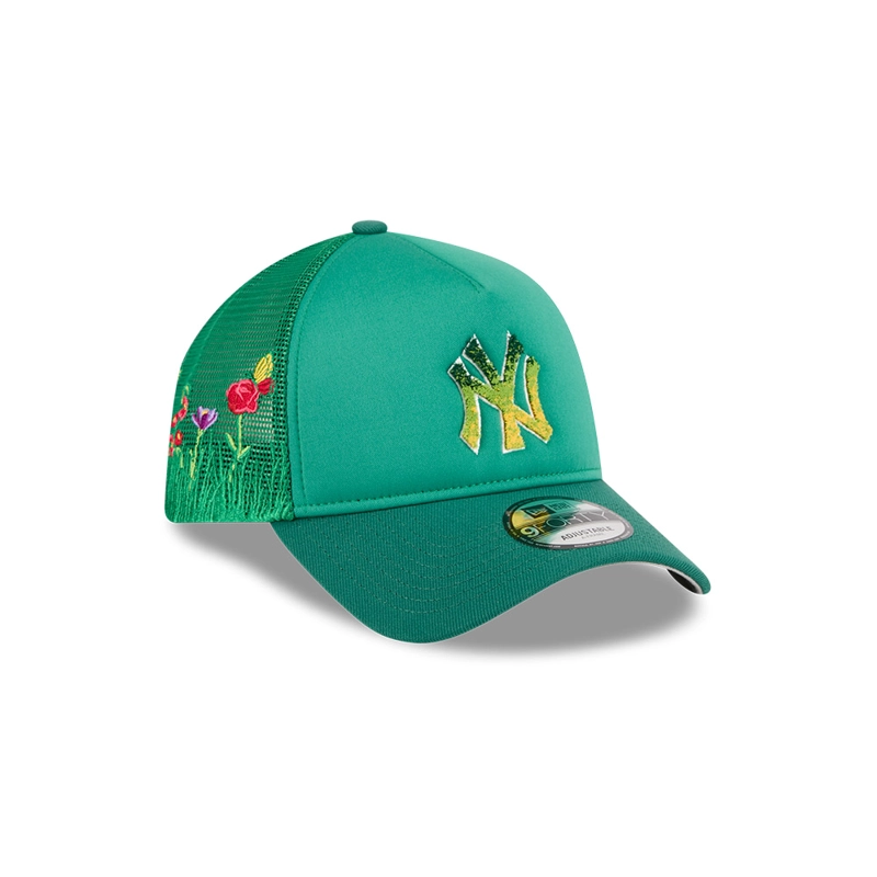 GORRA 9FORTY AF MLB NY YANKEES GRADIENT LOGO FLORAL VERDE - 2