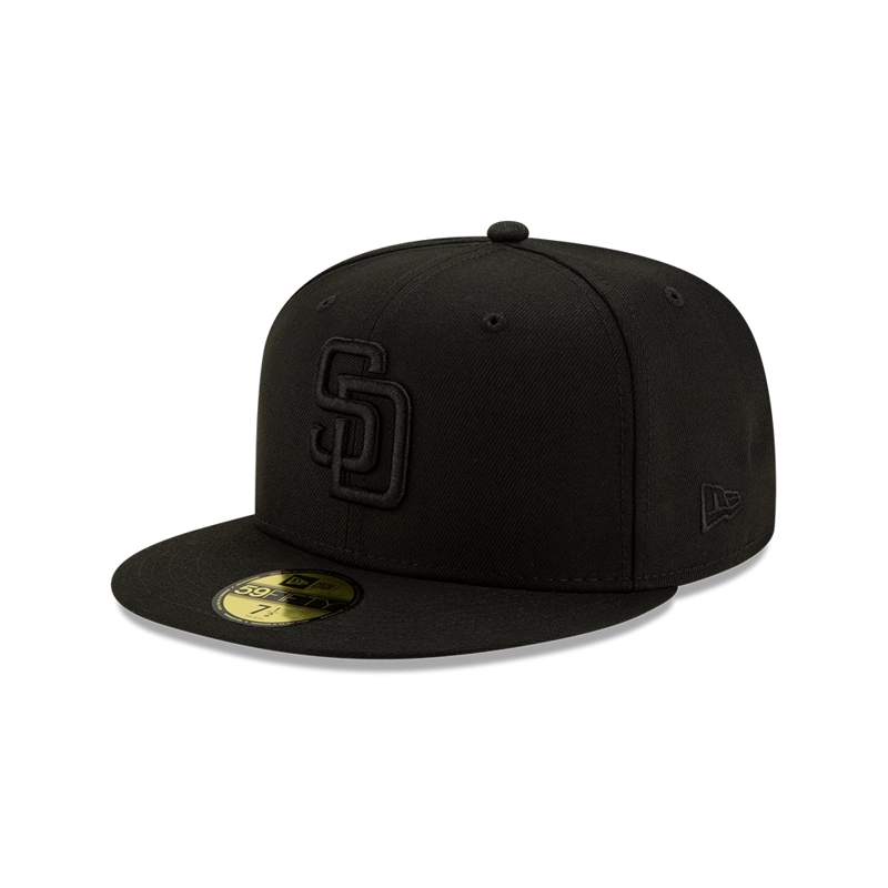 GORRA 59FIFTY MLB SAN DIEGO PADRES BASIC BLKBLK FIT NEGRO - 1
