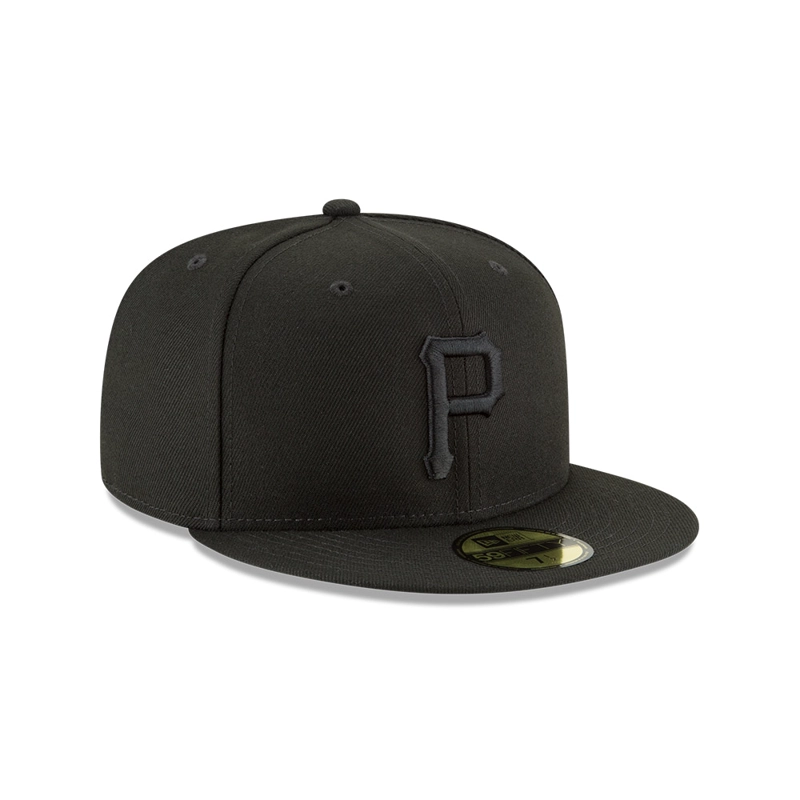 GORRA 59FIFTY MLB PITTSBURGH PIRATES BASIC BLKBLK FIT NEGRO - 2