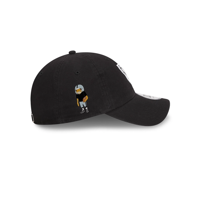 GORRA CASUAL CLASSIC CONCHO  NFL LAS VEGAS RAIDERS BAD BUNNY SUPERBOWL NEGRO - 4