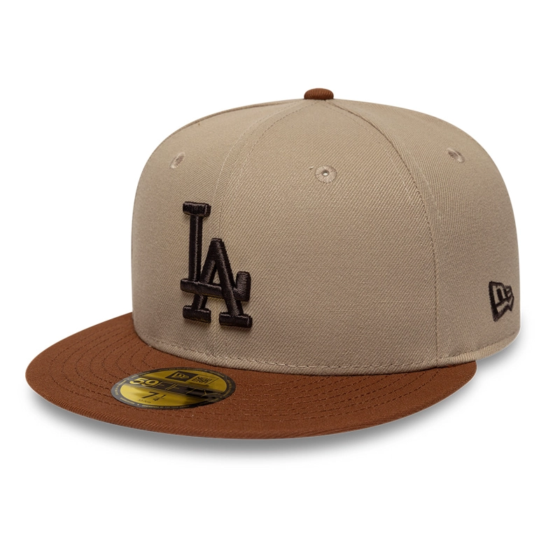 GORRA 59FIFTY MLB LOS ANGELES DODGERS MOCHA MOUSSE CAFE - 1