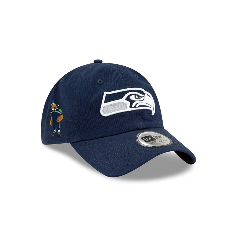 GORRA CASUAL CLASSIC CONCHO  NFL SEATTLE SEAHAWKS BAD BUNNY SUPER TAZON AZUL - 1