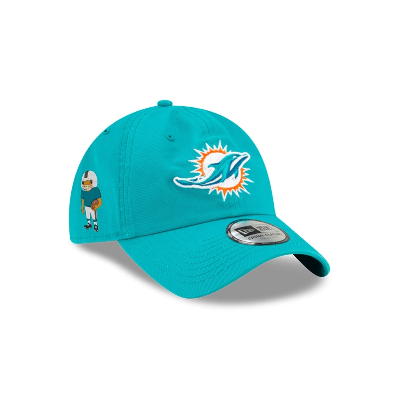 GORRA CASUAL CLASSIC CONCHO  NFL MIAMI DOLPHINS BAD BUNNY SUPERBOWL TURQUESA - 1