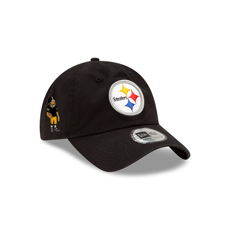 GORRA CASUAL CLASSIC CONCHO  NFL PITTSBURGH STEELERS BAD BUNNY SUPER TAZON NEGRO - 1