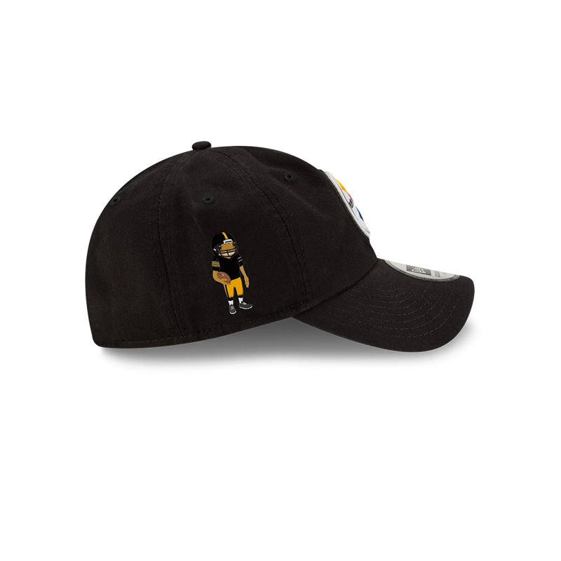 GORRA CASUAL CLASSIC CONCHO  NFL PITTSBURGH STEELERS BAD BUNNY SUPER TAZON NEGRO - 4