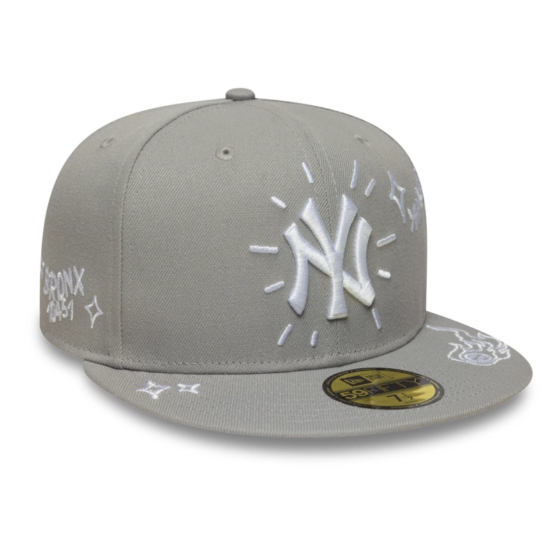 GORRA 59FIFTY MLB NEW YORK YANKEES SCRIBBLE AZUL - 2