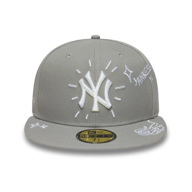 GORRA 59FIFTY MLB NEW YORK YANKEES SCRIBBLE AZUL - 3