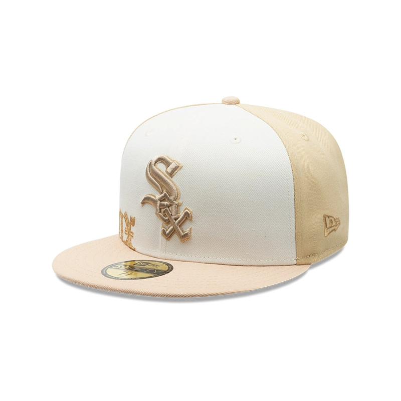 GORRA 59FIFTY MLB CHICAGO WHITE SOX GOTHIC SCRIPT BEIGE - 2