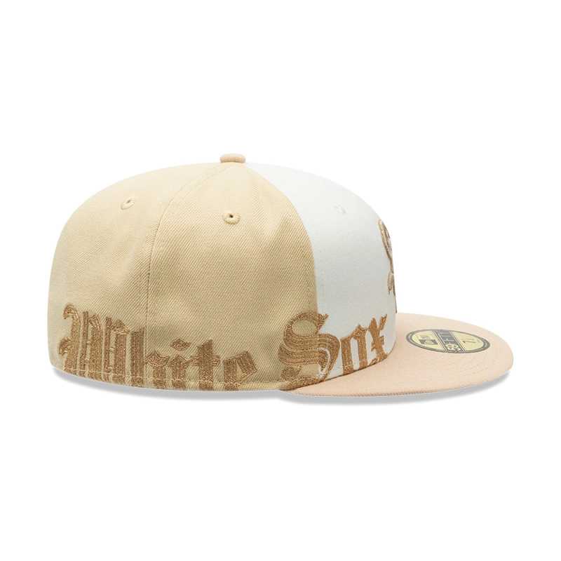 GORRA 59FIFTY MLB CHICAGO WHITE SOX GOTHIC SCRIPT BEIGE - 4