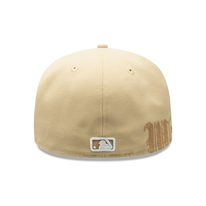 GORRA 59FIFTY MLB CHICAGO WHITE SOX GOTHIC SCRIPT BEIGE - 5