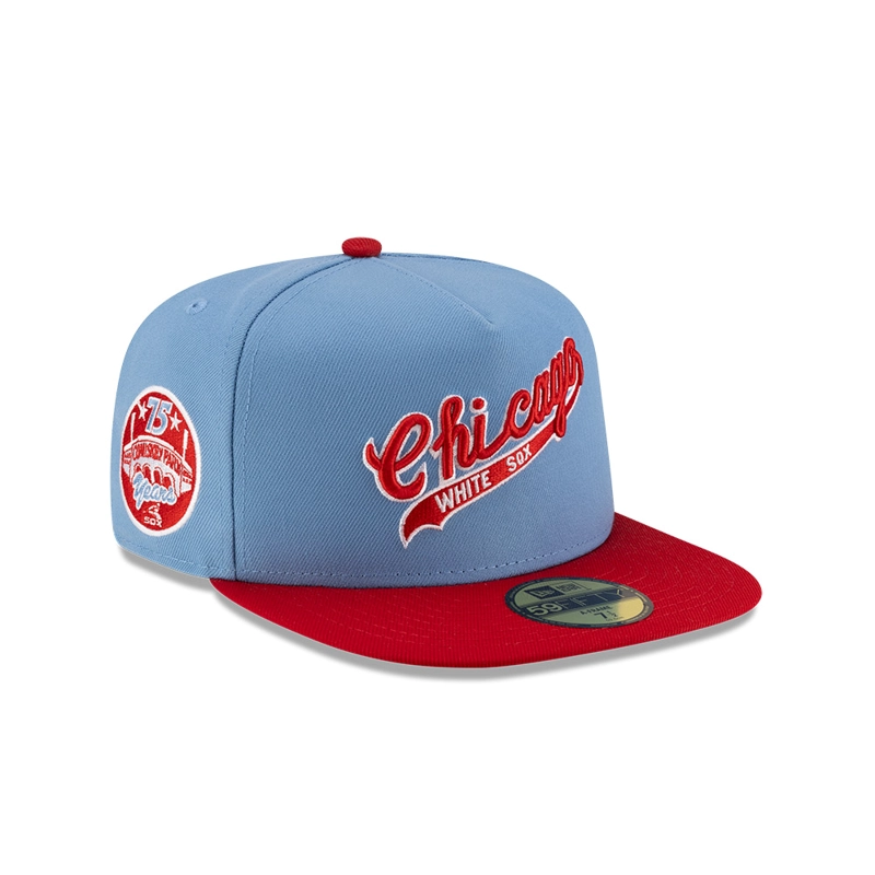 GORRA 59FIFTY MLB CHICAGO WHITE SOX SKY BLUE CELESTE - 1