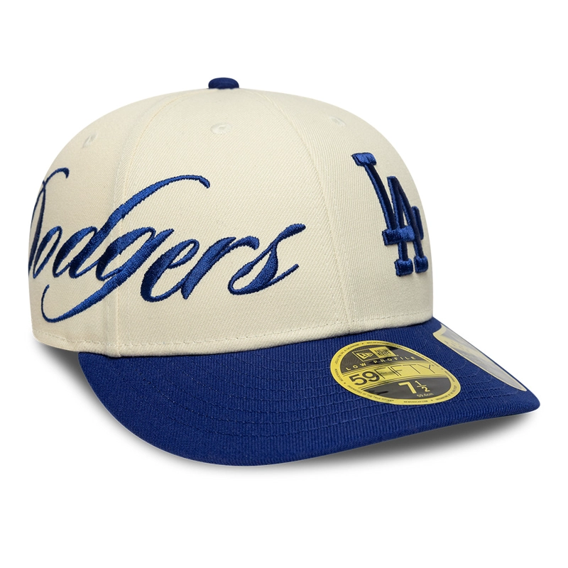 GORRA 59FIFTY MLB LOS ANGELES DODGERS SIDE SCRIPT BEIGE - 2