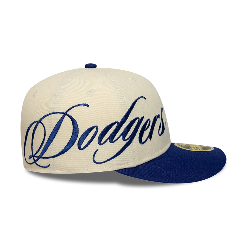 GORRA 59FIFTY MLB LOS ANGELES DODGERS SIDE SCRIPT BEIGE - 4