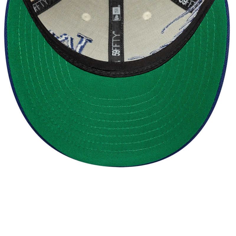 GORRA 59FIFTY MLB LOS ANGELES DODGERS SIDE SCRIPT BEIGE - 6