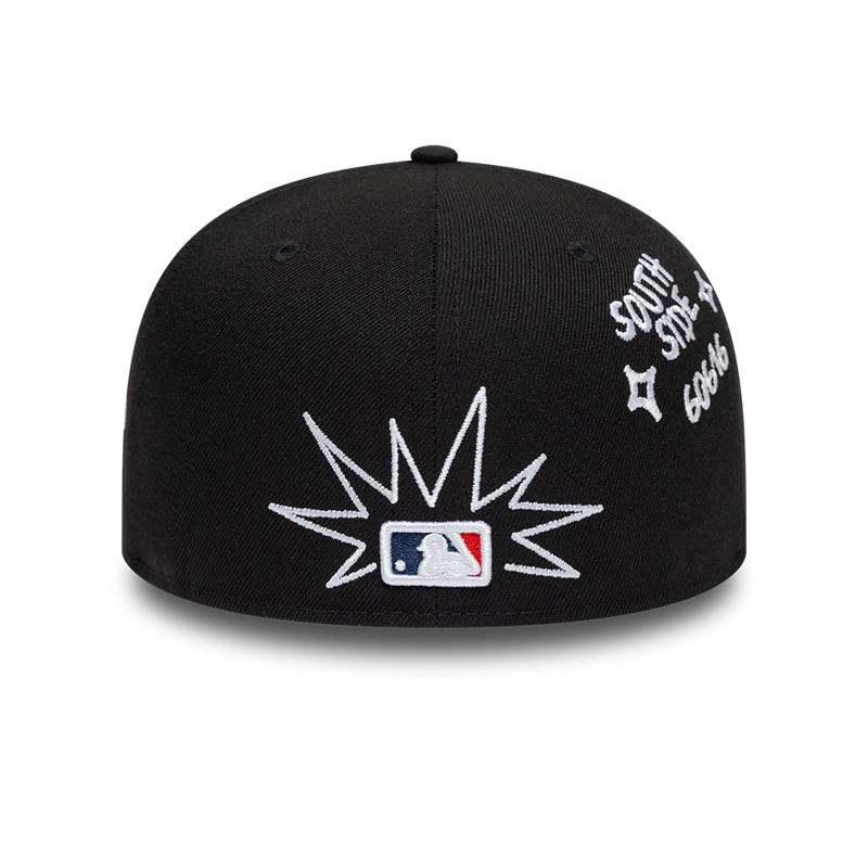 GORRA 59FIFTY MLB CHICAGO WHITE SOX SCRIBBLE NEGRO - 6