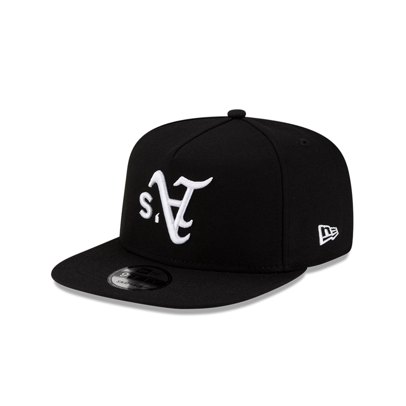 GORRA 9FIFTY MLB OAKLAND ATHLETICS UPSIDE DOWN NEGRO - 1