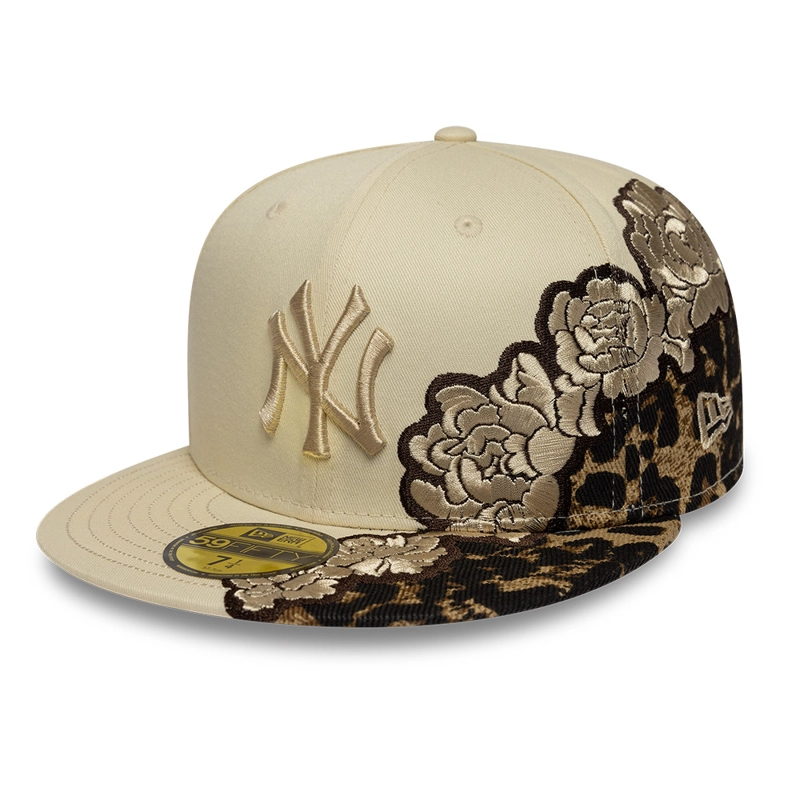 GORRA 59FIFTY MLB NEW YORK YANKEES FLORAL PACK BEIGE - 1