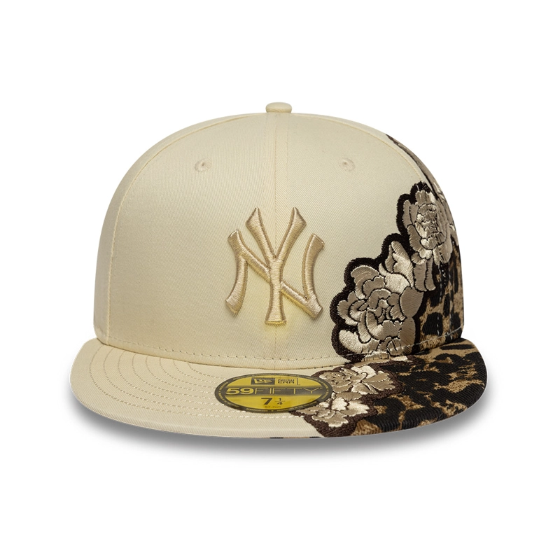 GORRA 59FIFTY MLB NEW YORK YANKEES FLORAL PACK BEIGE - 2