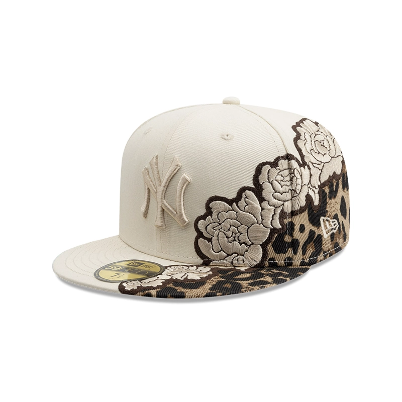 GORRA 59FIFTY MLB NEW YORK YANKEES FLORAL PACK BEIGE - 3