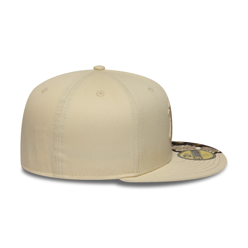 GORRA 59FIFTY MLB NEW YORK YANKEES FLORAL PACK BEIGE - 4
