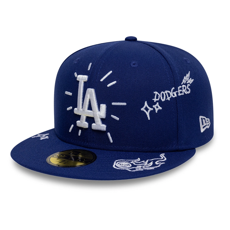 GORRA 59FIFTY MLB LOS ANGELES DODGERS SCRIBBLE NEGRO - 1