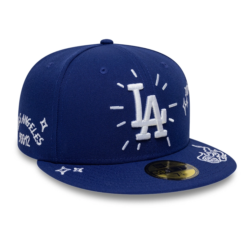 GORRA 59FIFTY MLB LOS ANGELES DODGERS SCRIBBLE NEGRO - 2