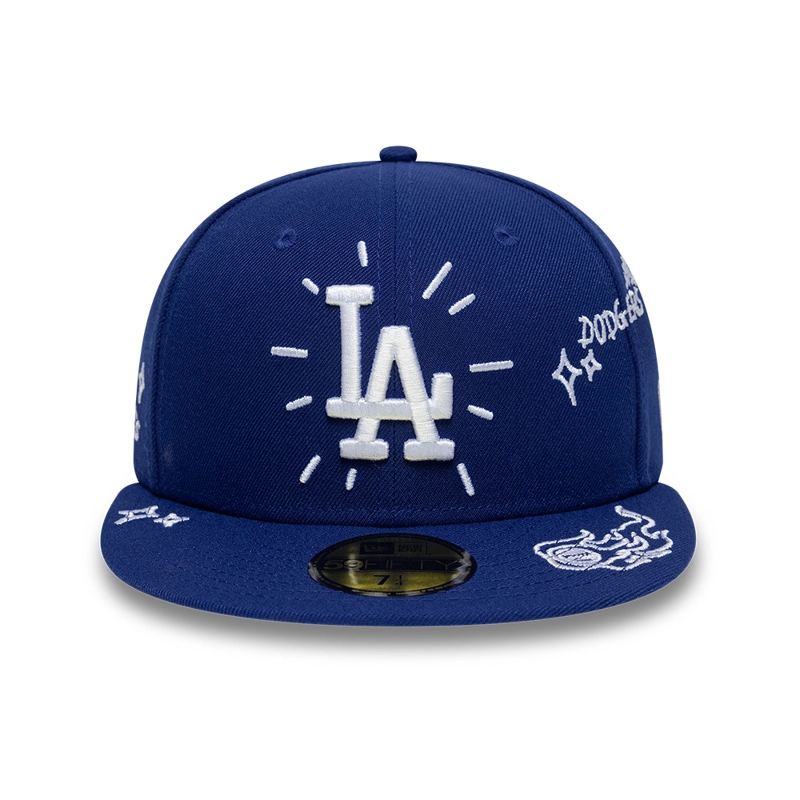GORRA 59FIFTY MLB LOS ANGELES DODGERS SCRIBBLE NEGRO - 3