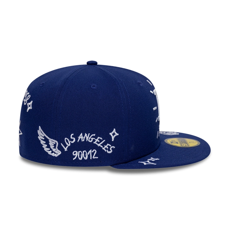 GORRA 59FIFTY MLB LOS ANGELES DODGERS SCRIBBLE NEGRO - 4