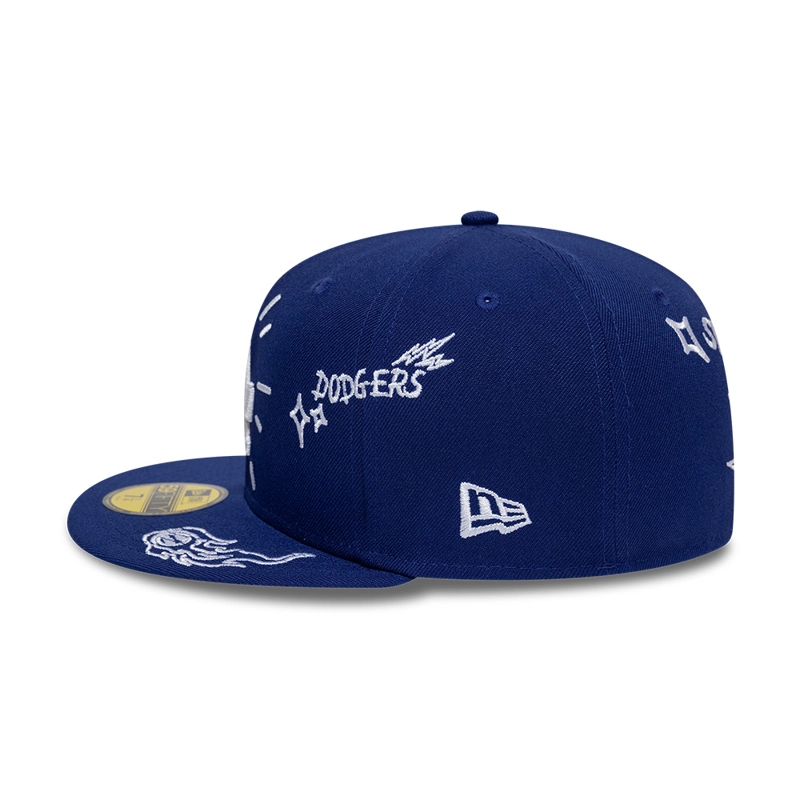 GORRA 59FIFTY MLB LOS ANGELES DODGERS SCRIBBLE NEGRO - 5