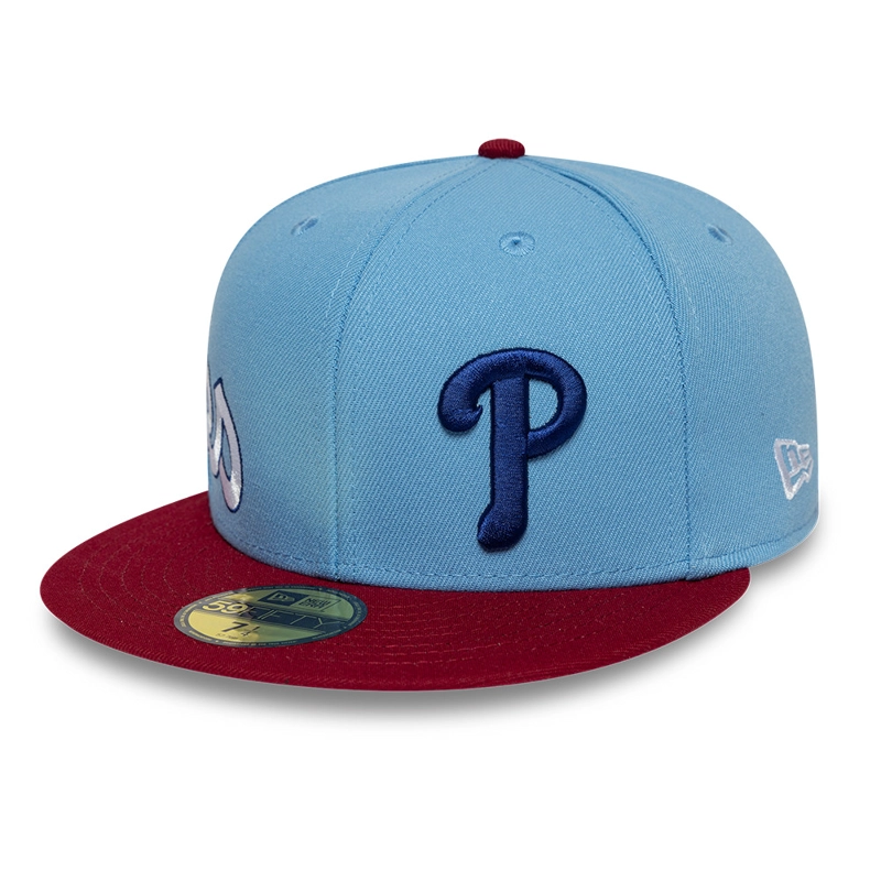 GORRA 59FIFTY NBA PHILADELPHIA PHILLIES MLB MULTI LOGO CELESTE - 1