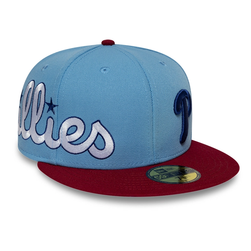 GORRA 59FIFTY NBA PHILADELPHIA PHILLIES MLB MULTI LOGO CELESTE - 2