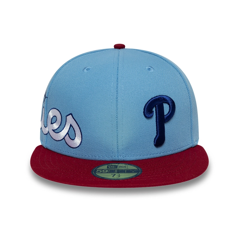 GORRA 59FIFTY NBA PHILADELPHIA PHILLIES MLB MULTI LOGO CELESTE - 3