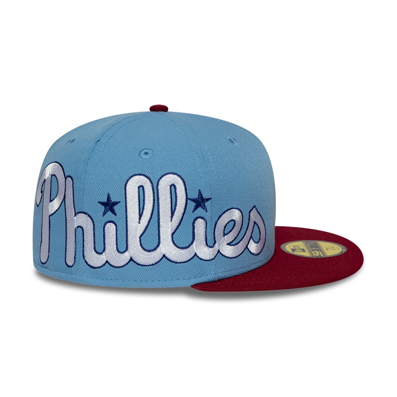 GORRA 59FIFTY NBA PHILADELPHIA PHILLIES MLB MULTI LOGO CELESTE - 4