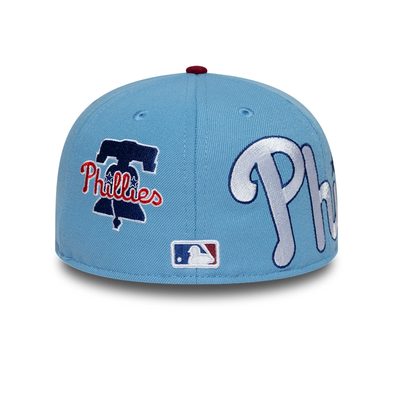 GORRA 59FIFTY NBA PHILADELPHIA PHILLIES MLB MULTI LOGO CELESTE - 6