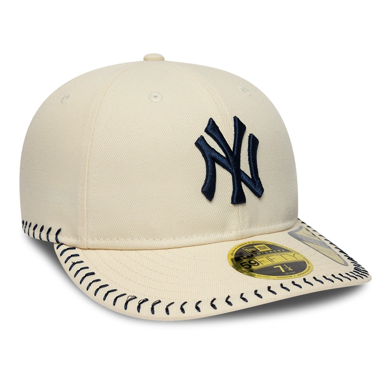 GORRA 59FIFTY MLB NEW YORK YANKEES BB STITCH BEIGE - 3