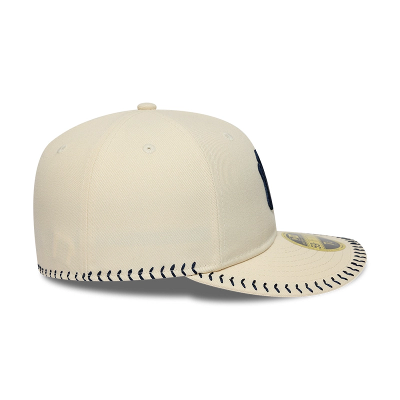 GORRA 59FIFTY MLB NEW YORK YANKEES BB STITCH BEIGE - 4
