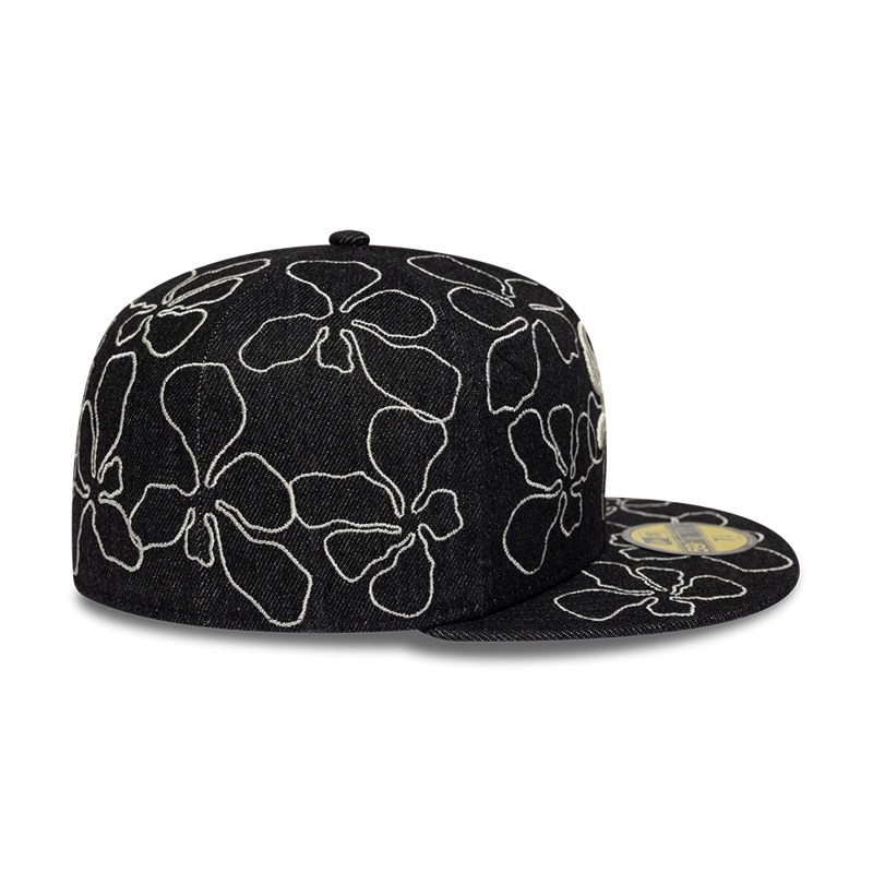 GORRA 59FIFTY MLB CHICAGO WHITE SOX FLORAL DENIM NEGRO - 4