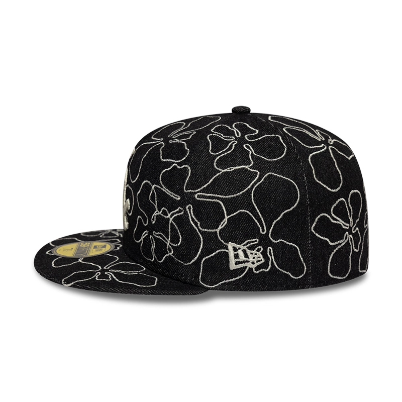 GORRA 59FIFTY MLB CHICAGO WHITE SOX FLORAL DENIM NEGRO - 5
