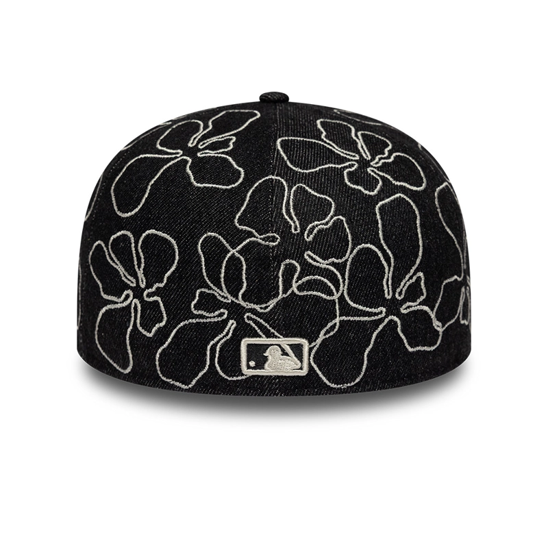 GORRA 59FIFTY MLB CHICAGO WHITE SOX FLORAL DENIM NEGRO - 6