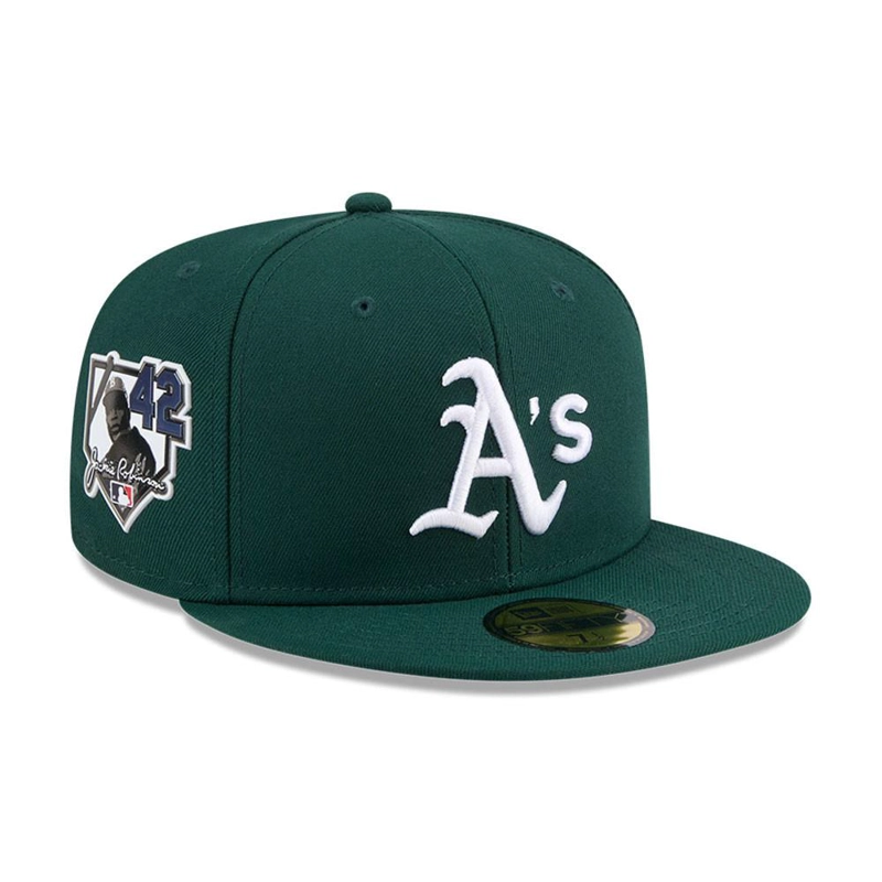 GORRA 59FIFTY MLB OKLA ATHLETICS JACKY ROBINSON DAY VERDE - 1