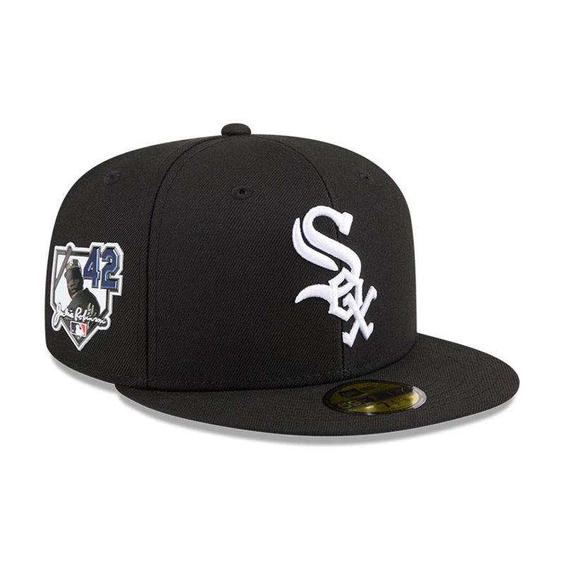 GORRA 59FIFTY MLB CHI WHITE SOX JACKY ROBINSON DAY NEGRO - 1